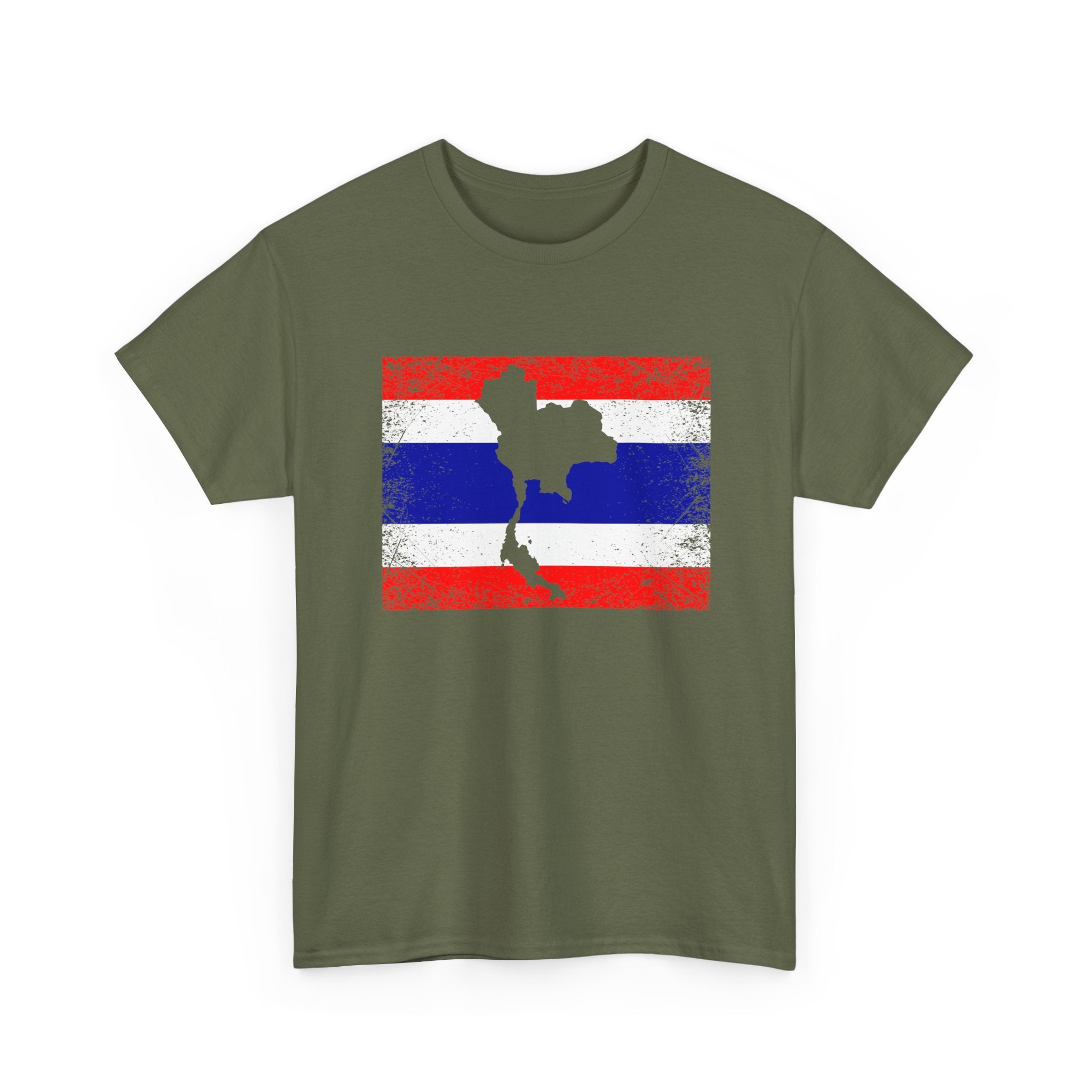 Thailand Flag Map Silhouette - Regular Unisex T-Shirt