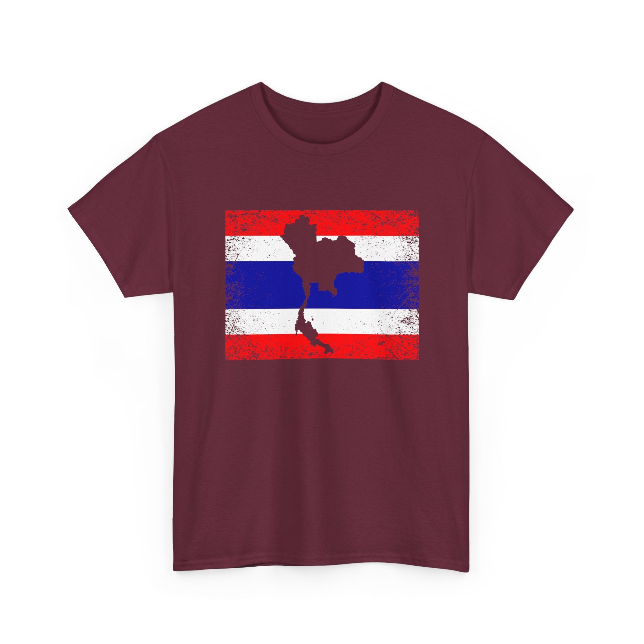 Thailand Flag Map Silhouette - Regular Unisex T-Shirt